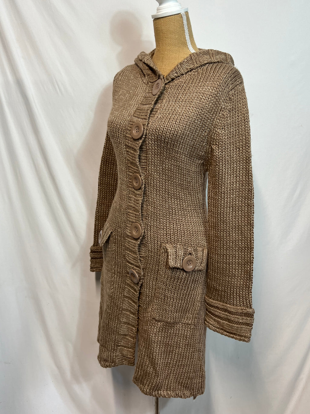 Firebrand | Size M | Long Brown Cardigan