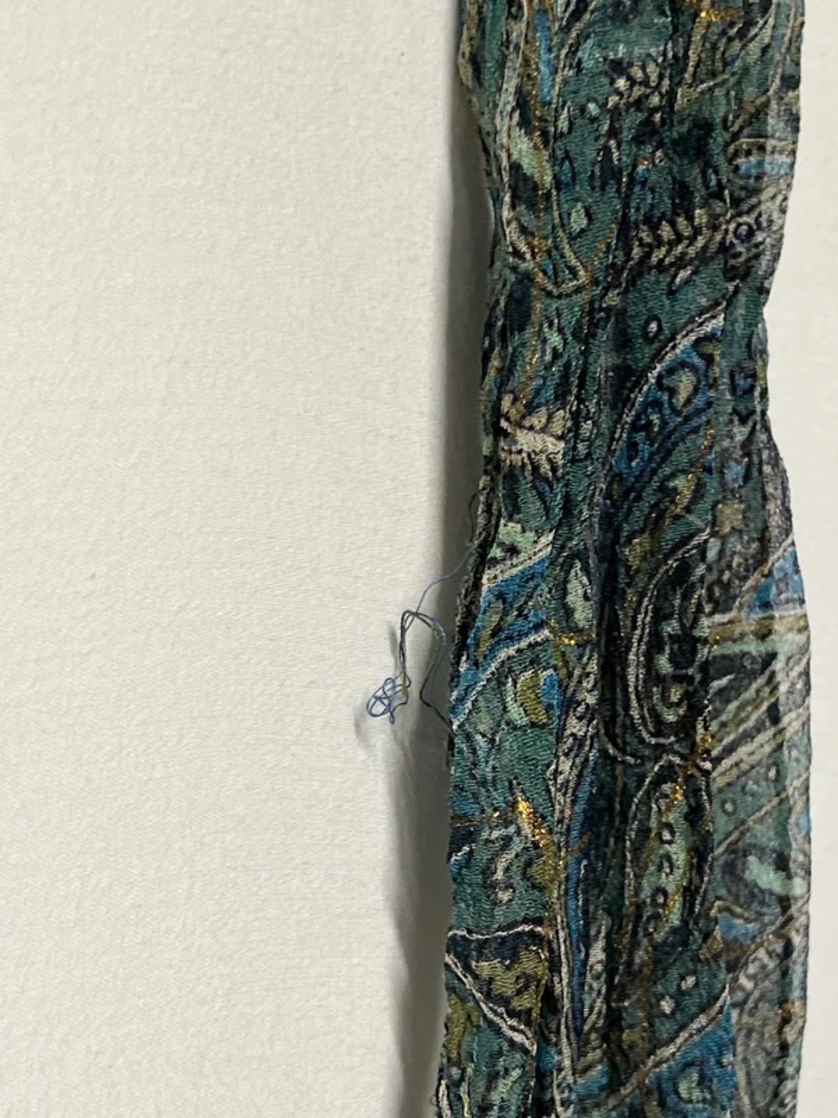 Vintage Ladies Scarf | Blue/Gold Colours