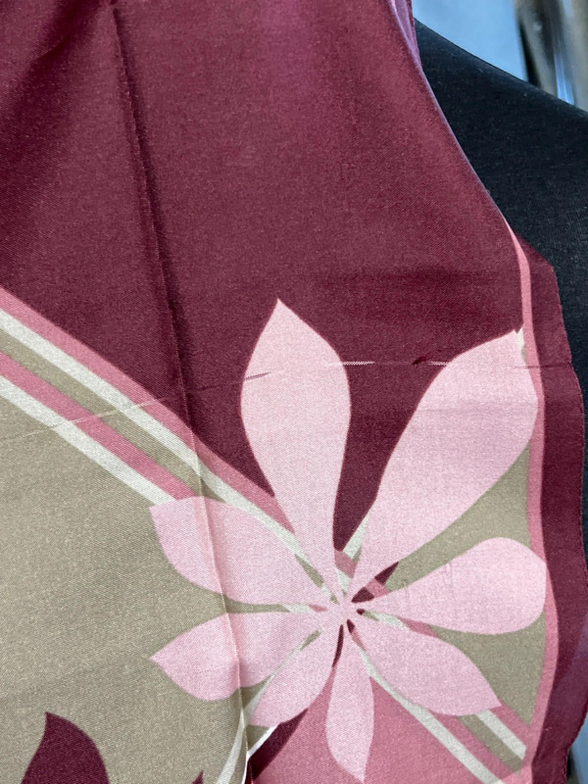 Vintage Maroon Ladies Scarf