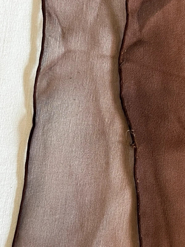 Vintage-style ladies sheer brown and orange gradient scarf