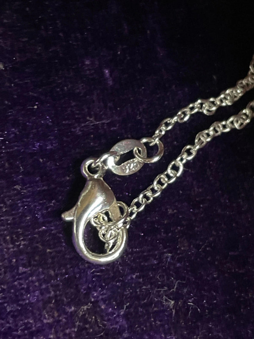 Silver Necklace | Purple &amp; Brown Sphere Pendants | 25cm