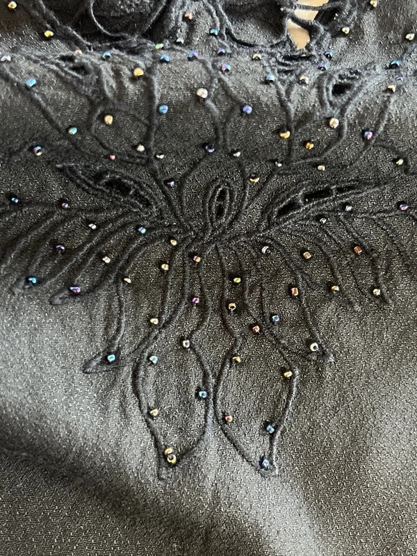 SunDay | Size 10 | Y2K black lace embroidered cami