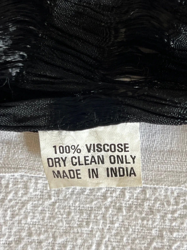 Ladies vintage-style retro scarf | Black textured scarf