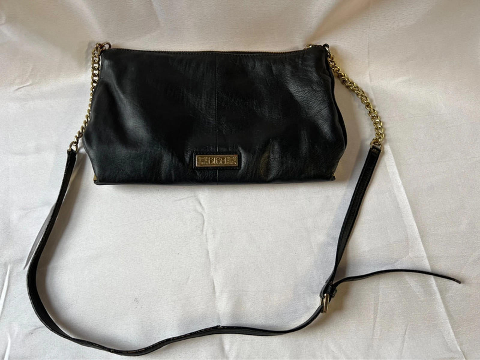 Vintage Biba | Black Leather Handbag/Shoulderbag | 100% Leather