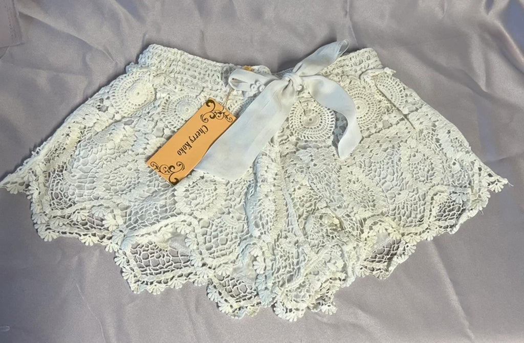 Cherry Koko | S/M | Coquette style lace shorts