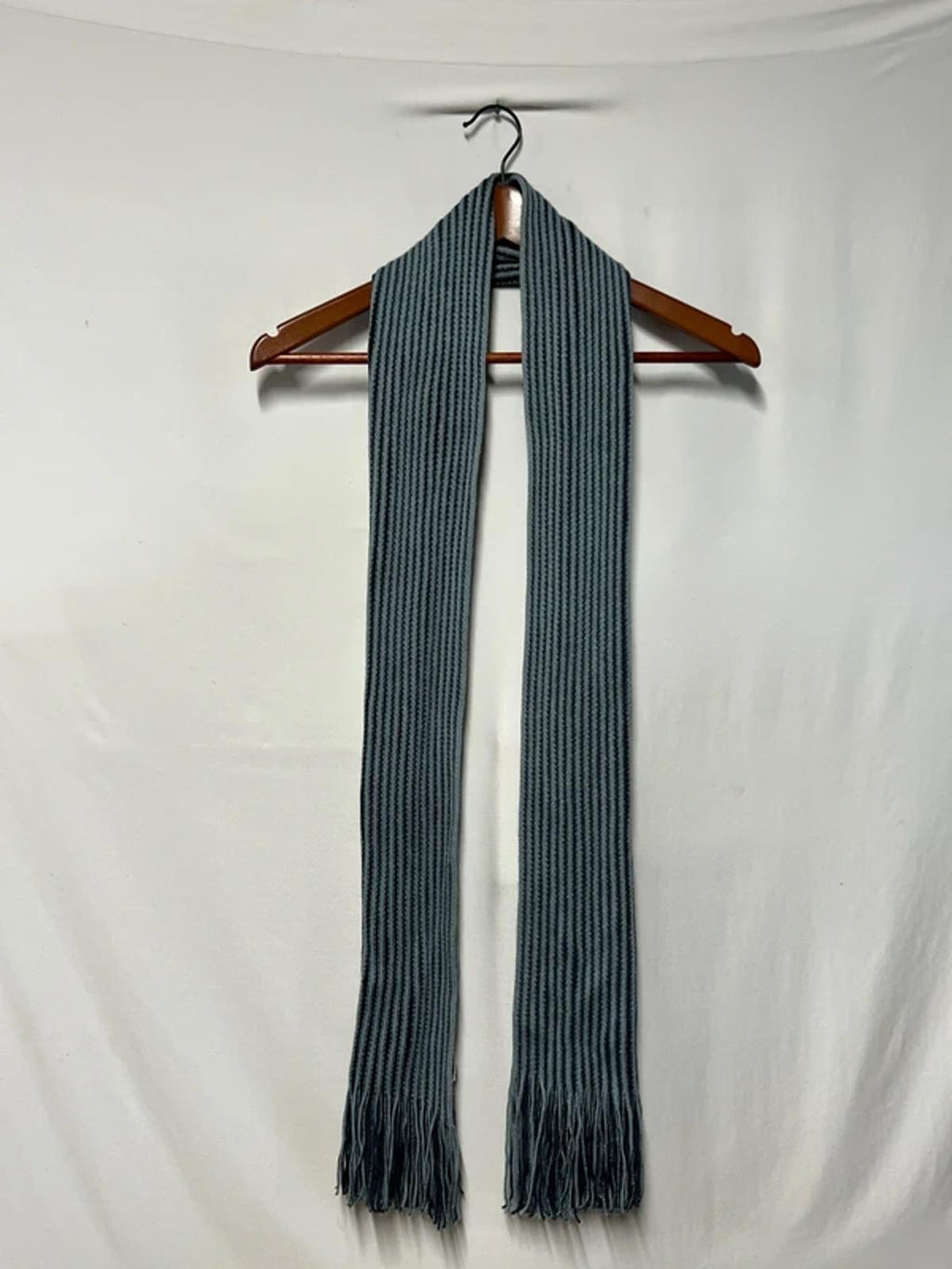 Vintage Caroll Scarf | Navy and Blue Stripes