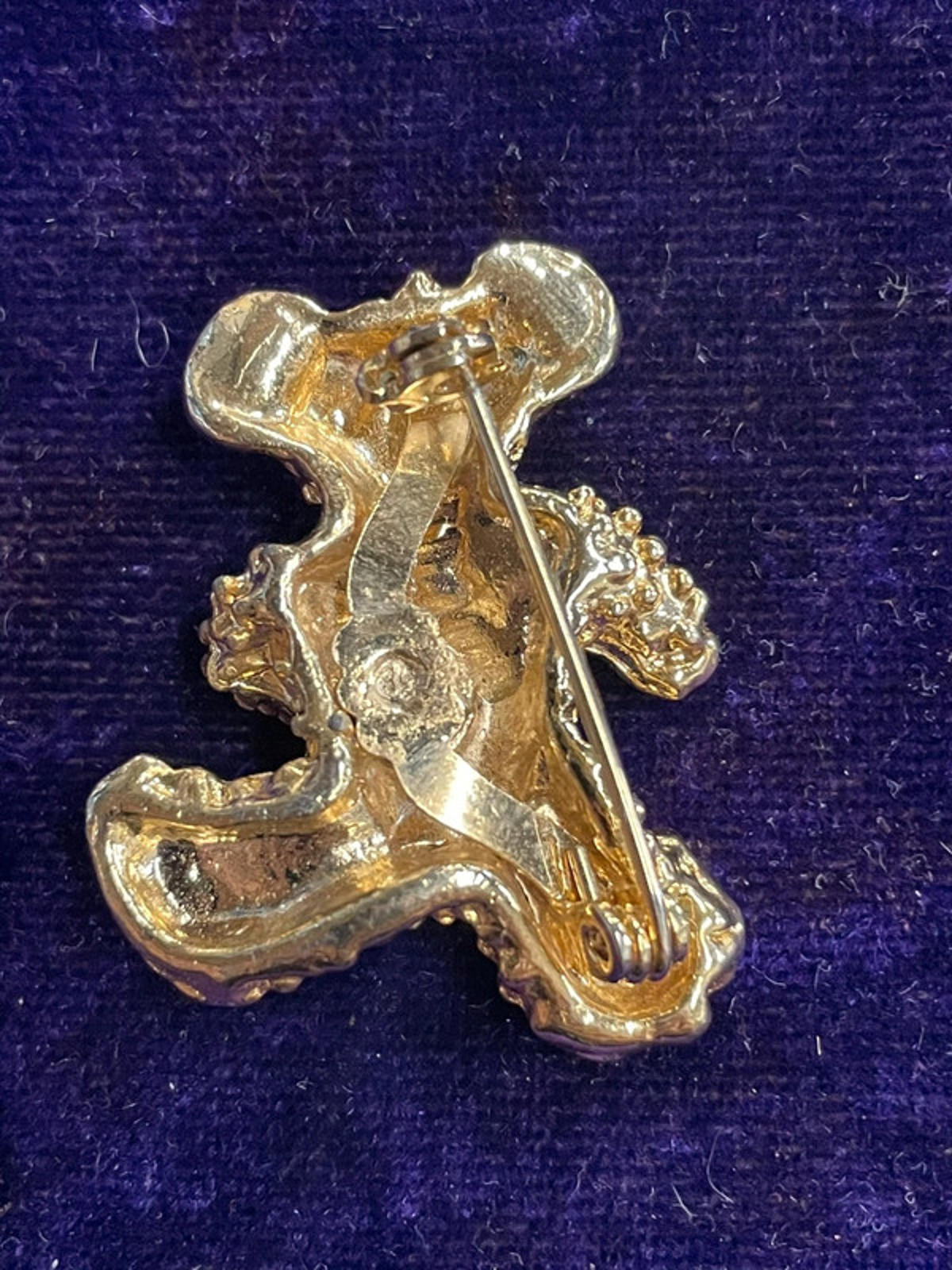 Gold Tone Teddy Bear Brooch | Gift Idea