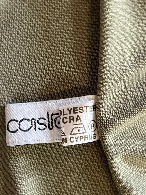 Castelli | Size 14 | Y2K Essential Khaki spaghetti strap vest top