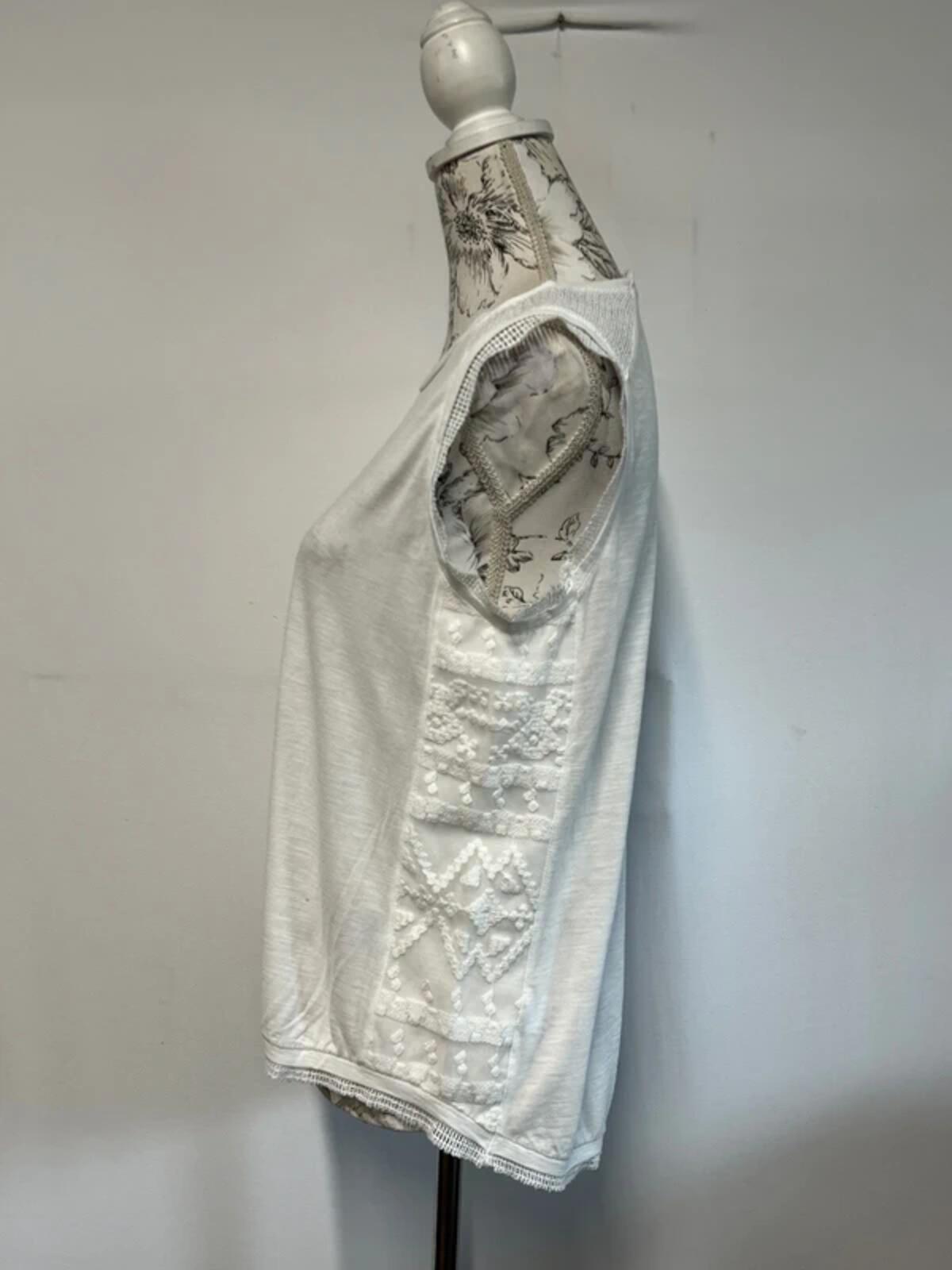 Linea Weekend | M | White cotton vest top/blouse