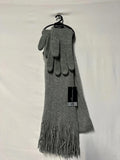 Silver Matching Scarf &amp; Gloves Set | Brand New | Gift Idea