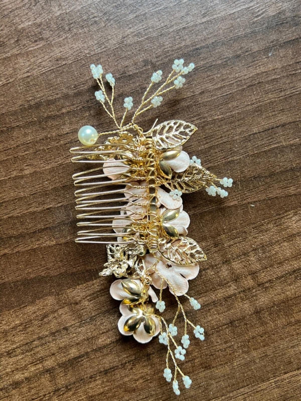 Peach flower hair accessory | Bridal/Prom/Special Occasion