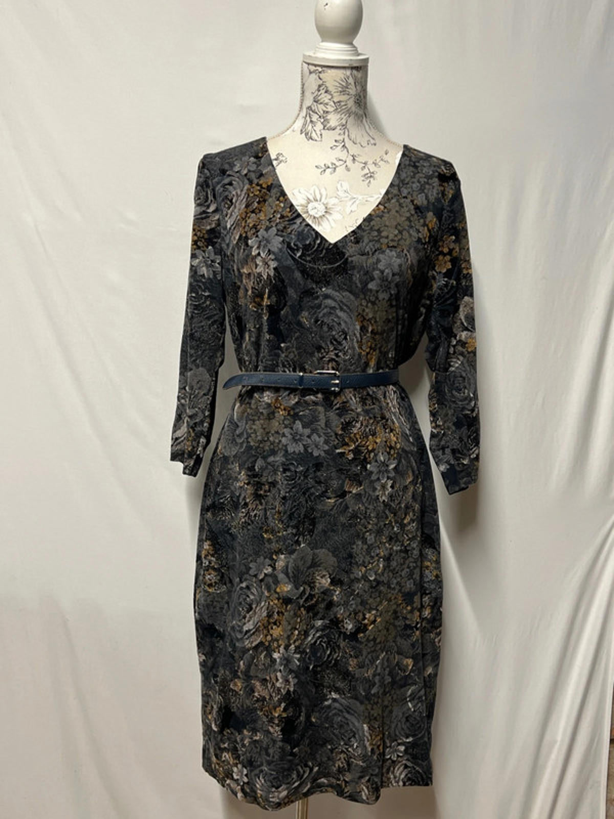 Laura Ashley | Size 14 | Grey Floral Dress