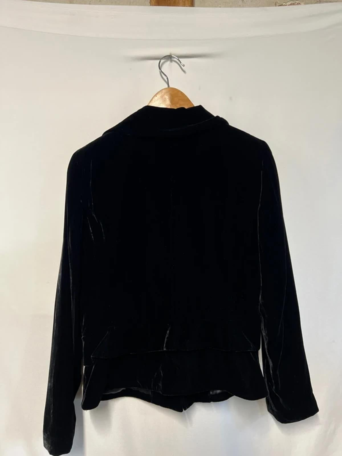 Per Una | 12 | Silk Blend | Black Velvet-Style Blazer