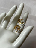 Gold Colored Diamanté Earrings