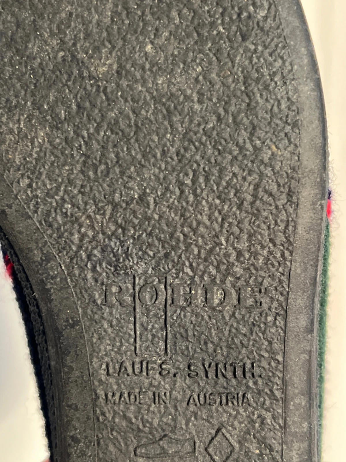 Rohde Slippers | Size 3.5 | Red, Green and Blue | Brand New
