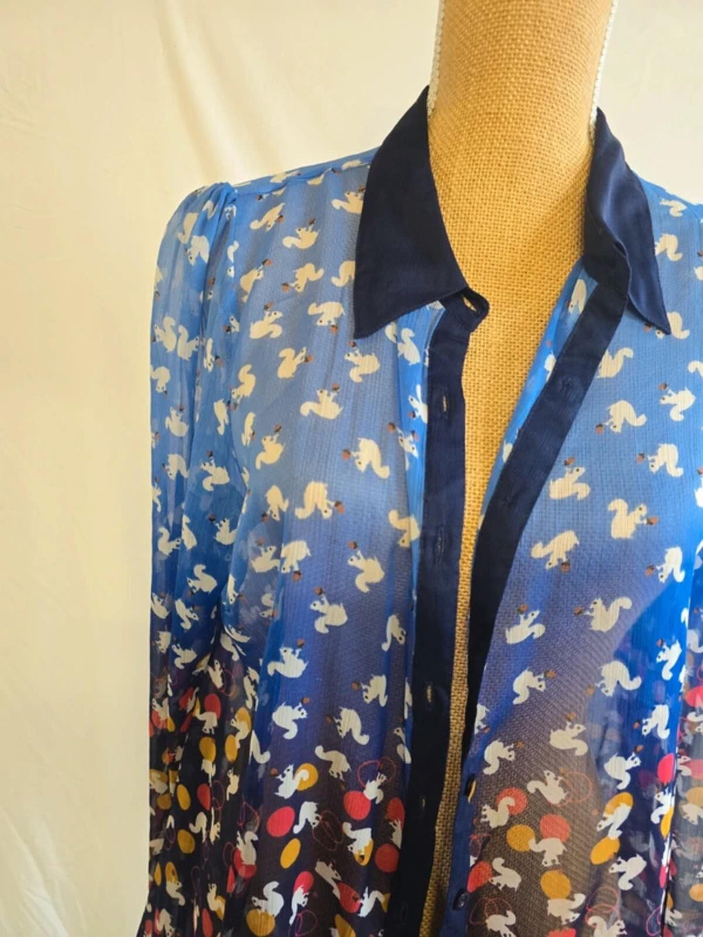 H! By Henry Holland unique design chiffon blouse size 14