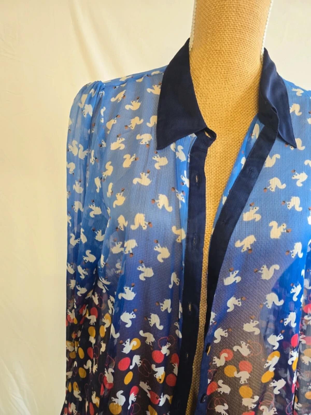 H! By Henry Holland unique design chiffon blouse size 14