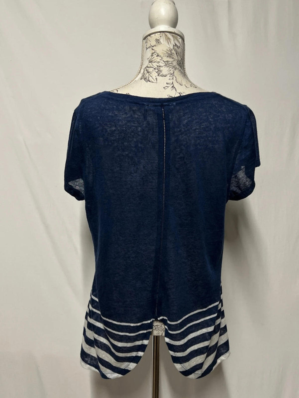 Fatface | Navy Striped T-Shirt | 12
