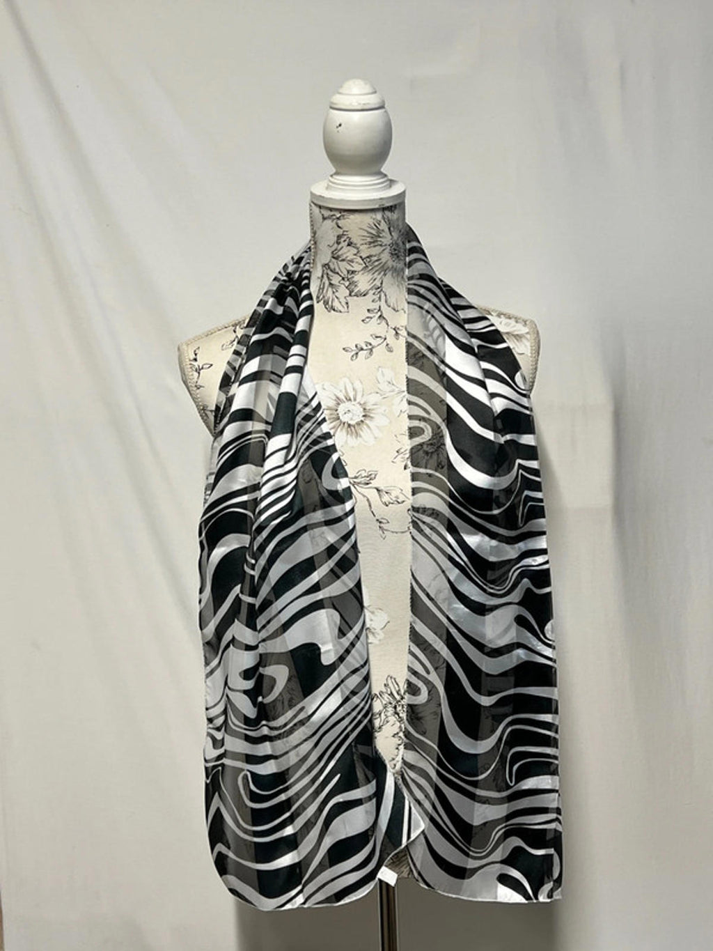 Vintage Zebra Pattern Ladies Scarf