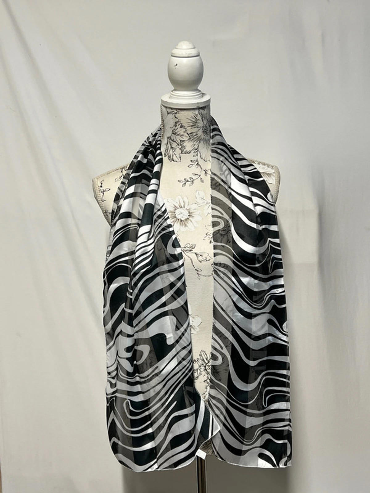 Vintage Zebra Pattern Ladies Scarf