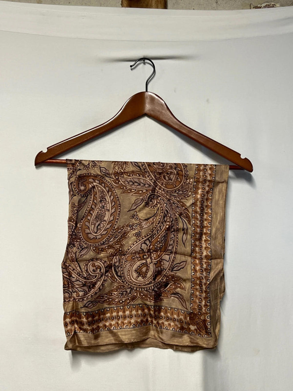 Vintage Brown Rustic Paisley Bandana/Head Scarf