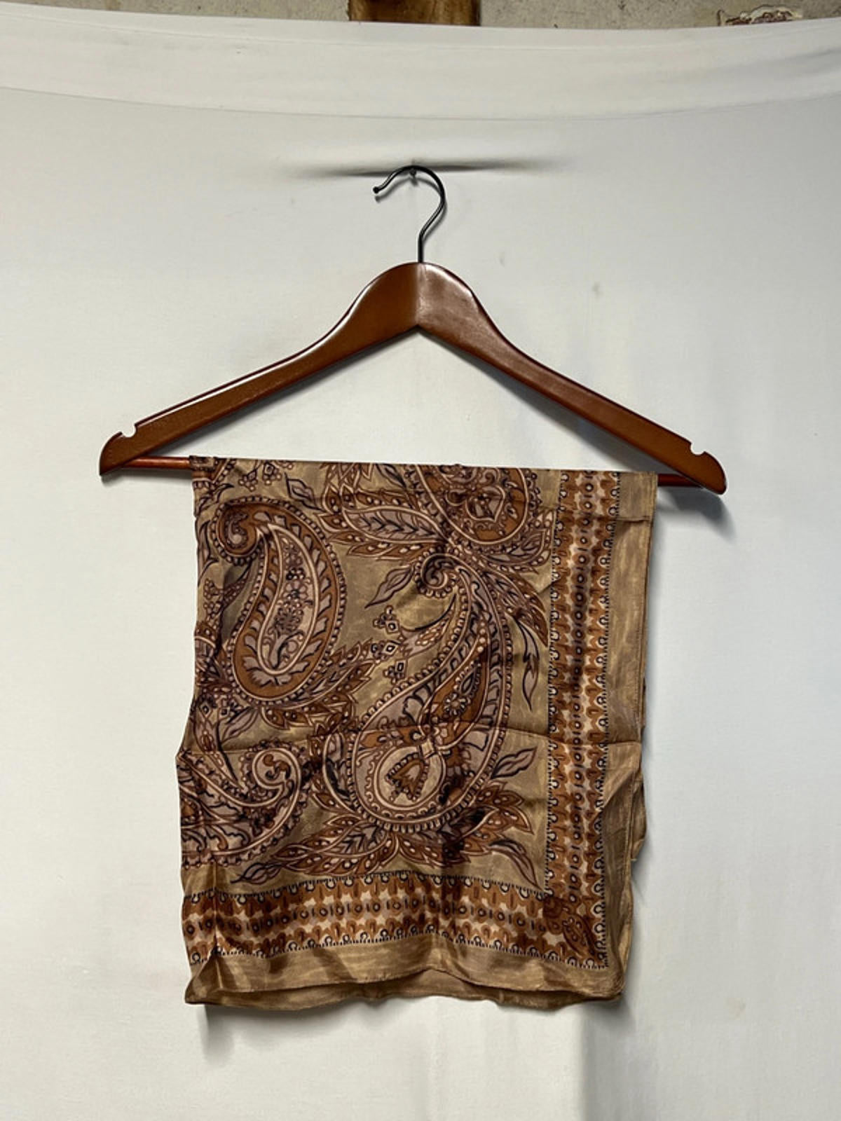 Vintage Brown Rustic Paisley Bandana/Head Scarf