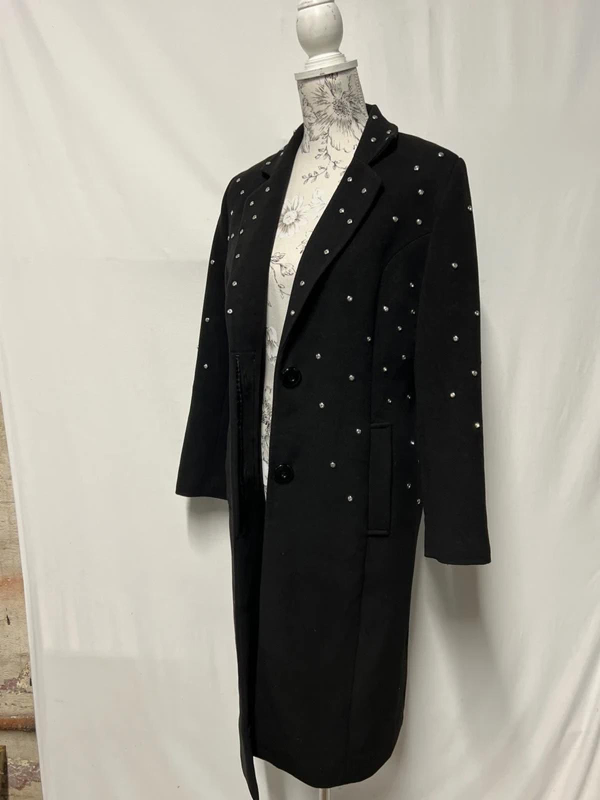 Ella Boo | 12 | Alt Long black studded Trenchcoat