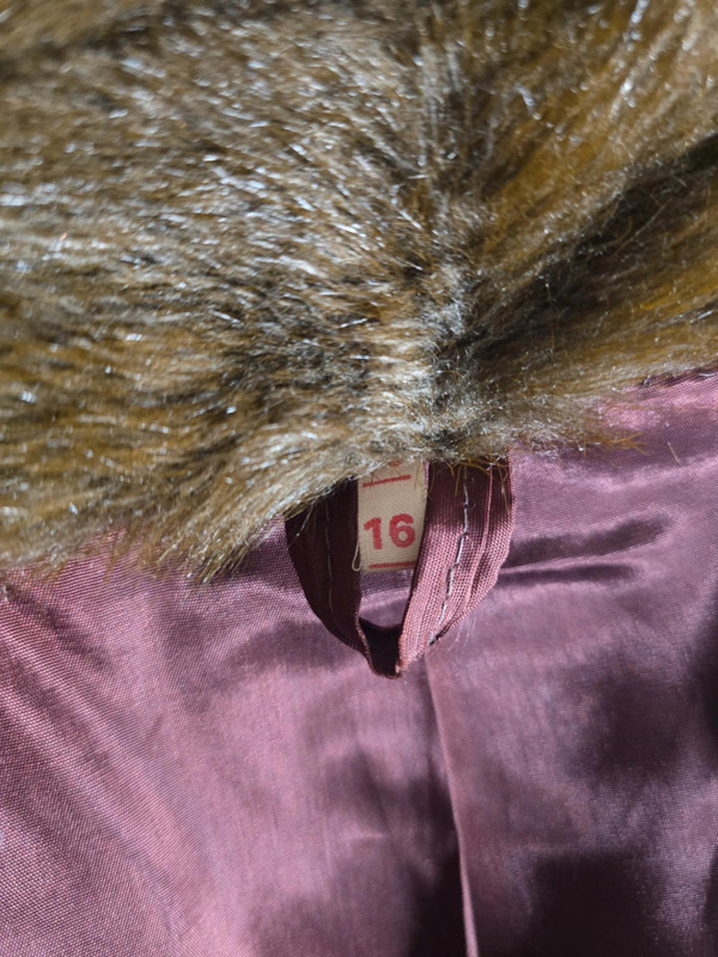 Faux Fur Coat | Size 16 | Modacrylic Blend | Plush &amp; Warm