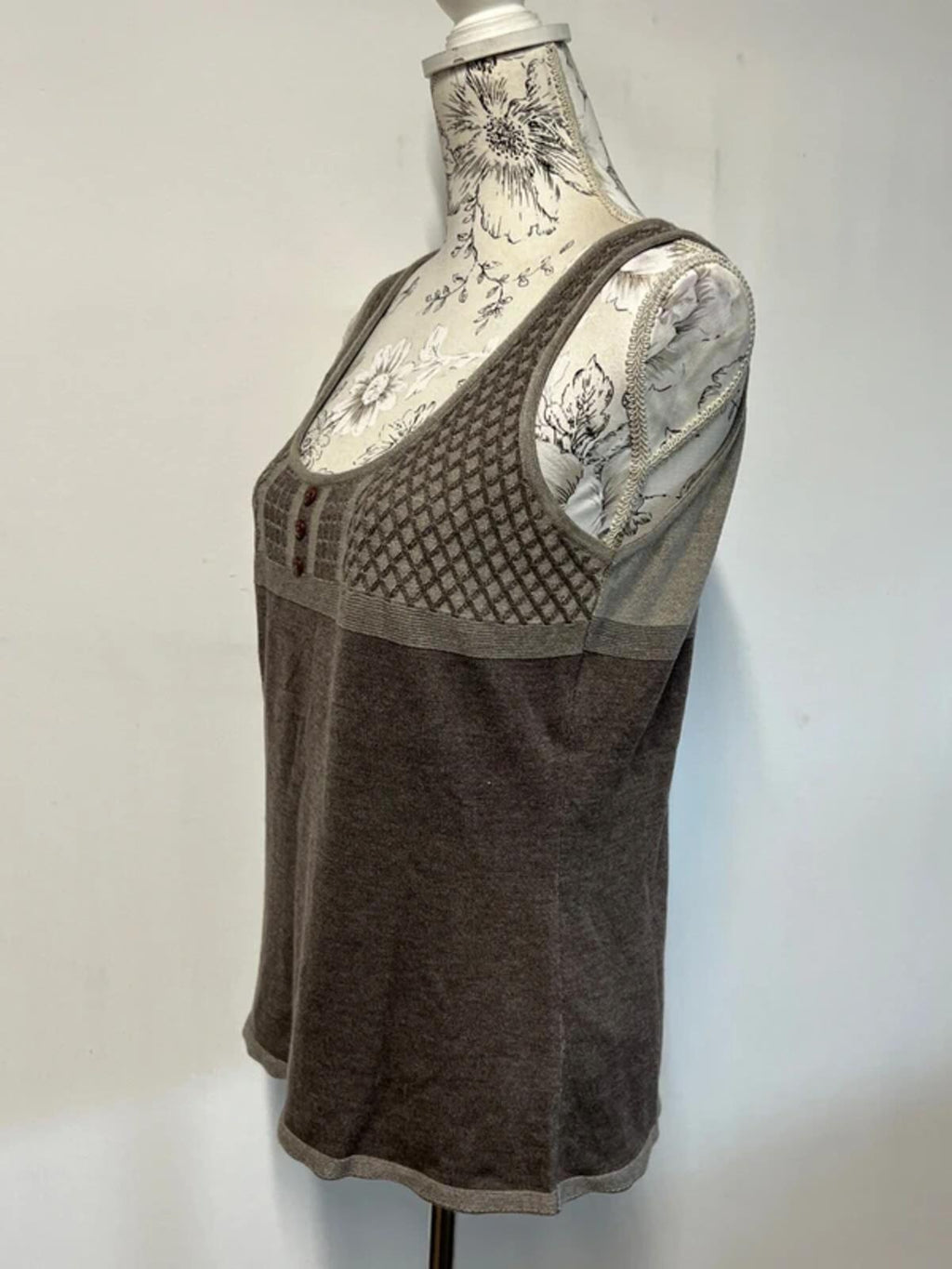 Per Una | 16 |  Brown boho vest top