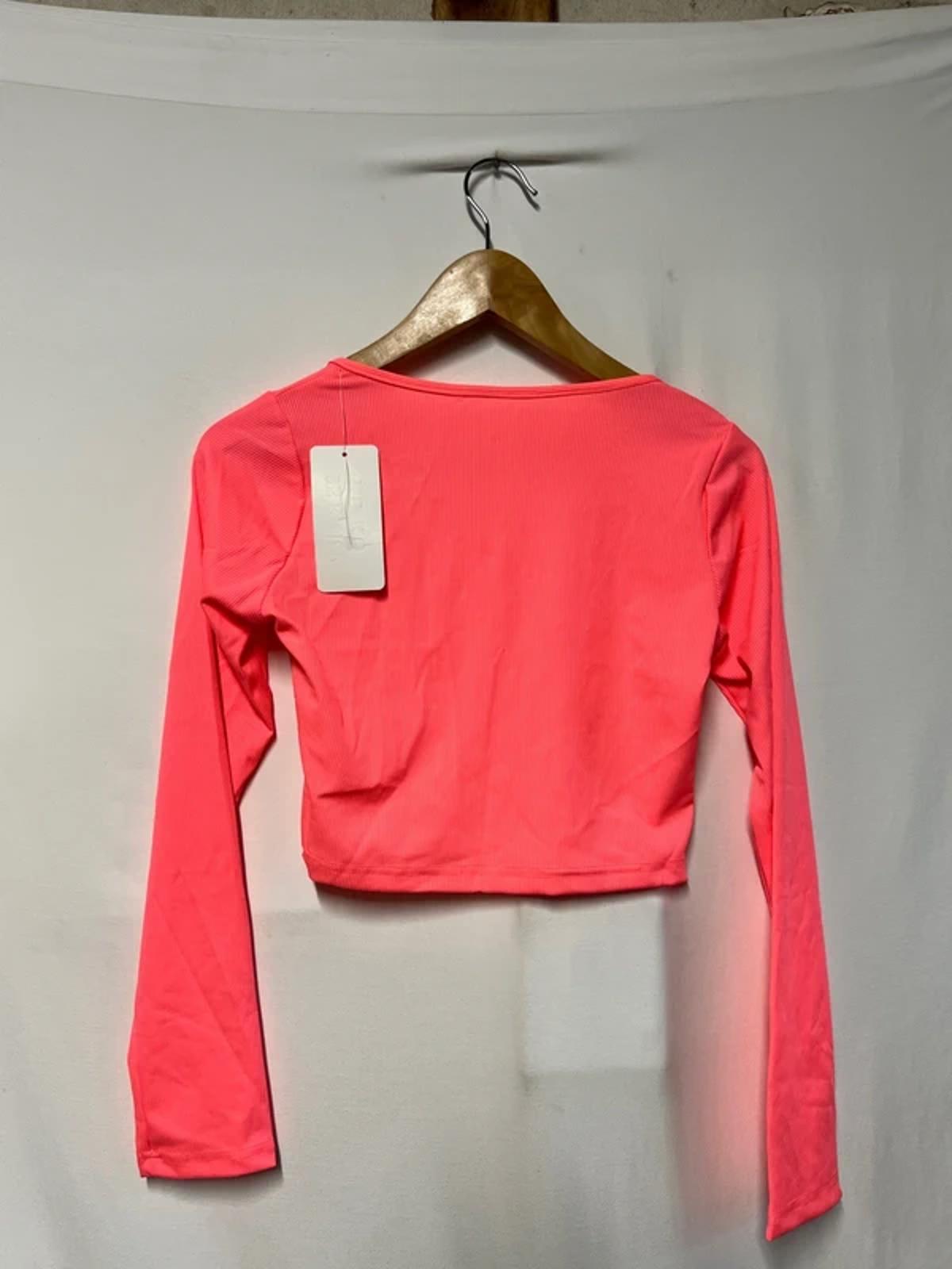 Cherry Koko | M/L | Pink Cropped Long Sleeve Shirt |