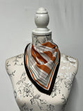 Polyester Orange Stripe Scarf
