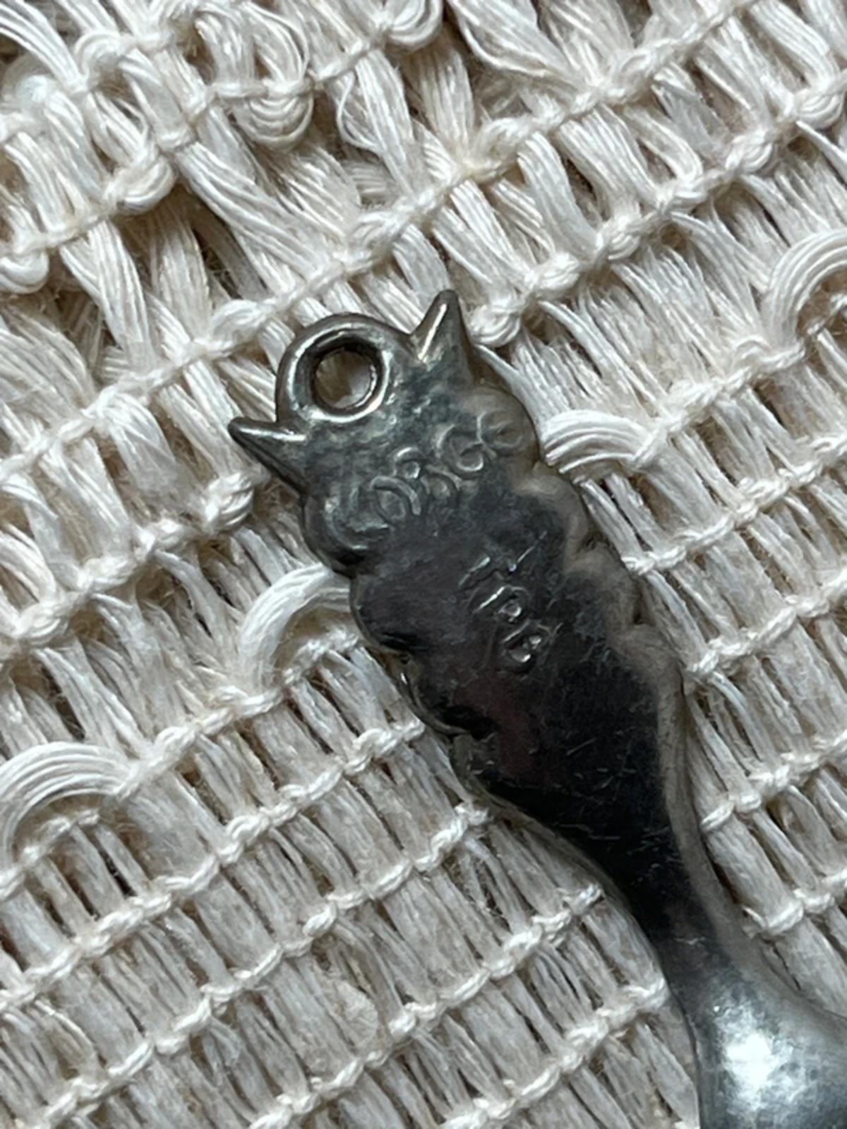 Vintage TBP Norwegian pewter salt spoon | Tin