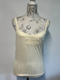 Liz Clairborne | M | Cream cotton cami with embroidery