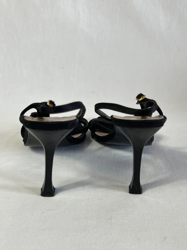 Gene Sutcliffe | Size 6 | Black Y2K Classic floral heels