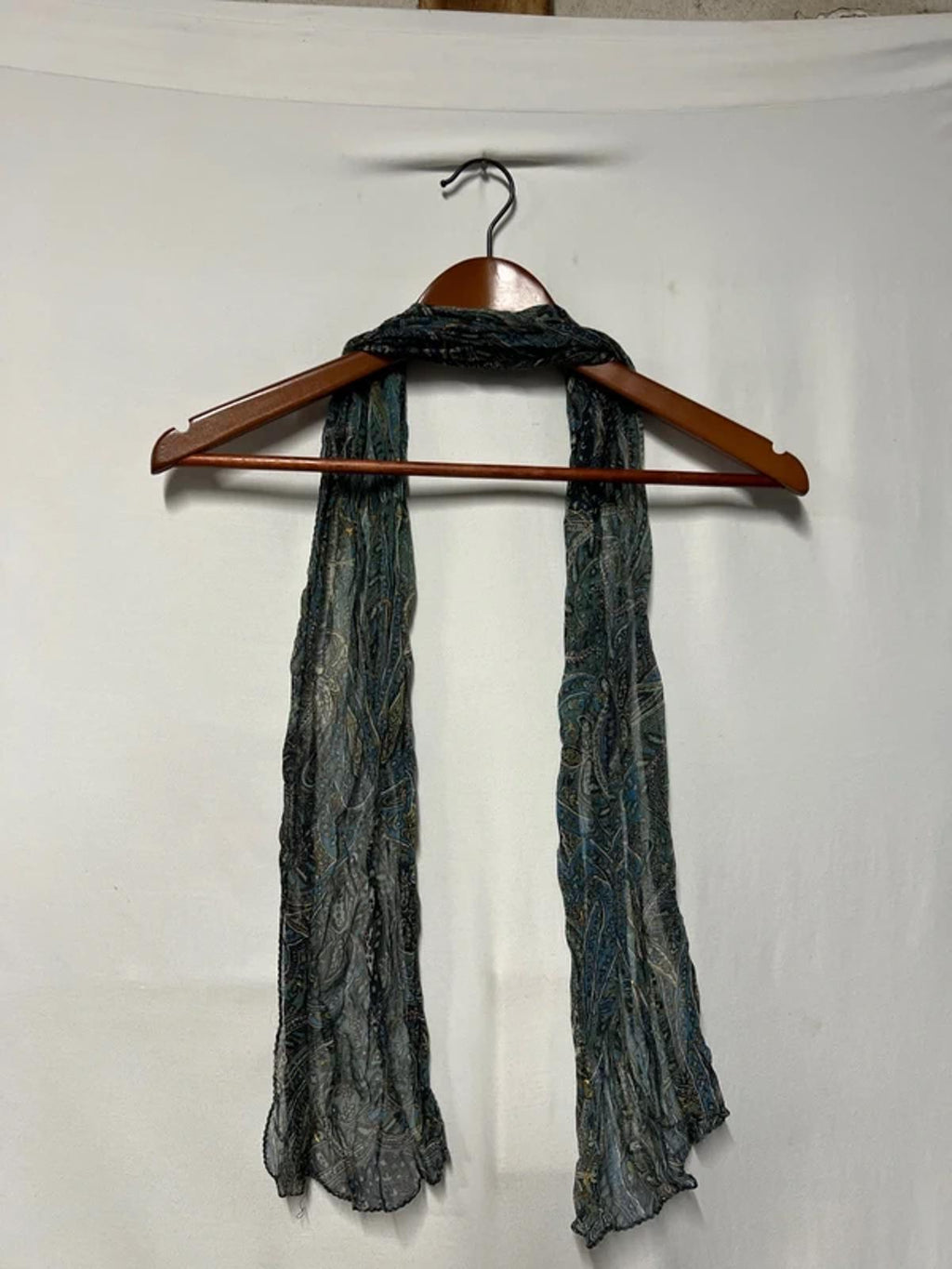 Vintage Ladies Scarf | Blue/Gold Colours