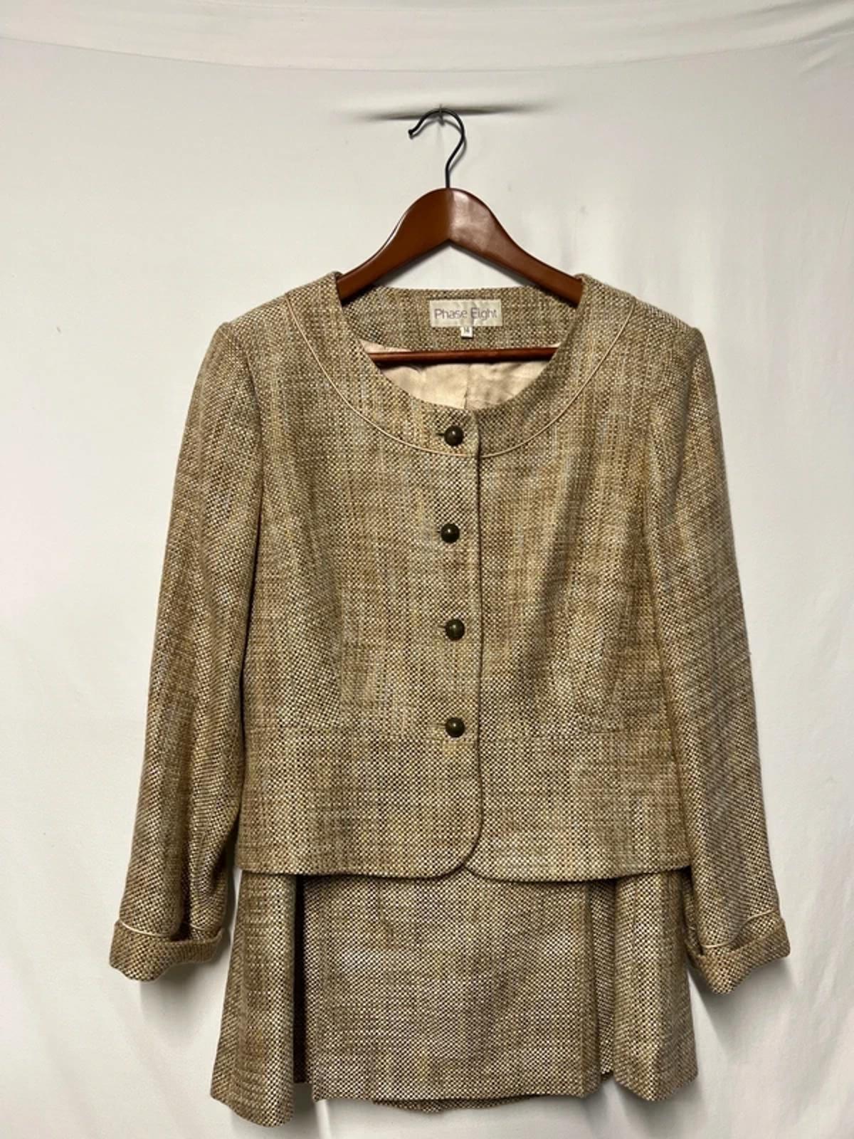 Vintage Phase 8 | Two Piece Skirt Suit | 12/14 | Cotton/Acrylic blend | Good