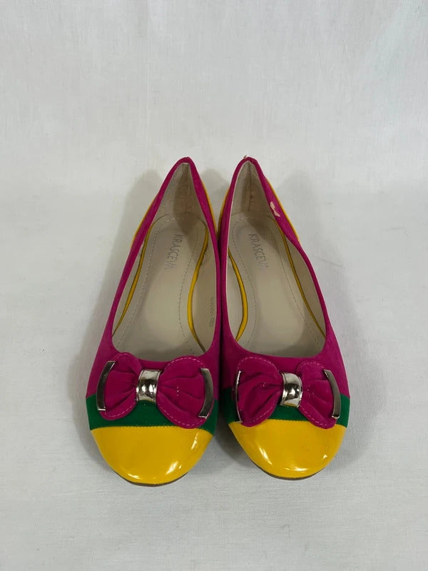 Krasceva | Size 7 (41) | Pink, green and yellow ballets