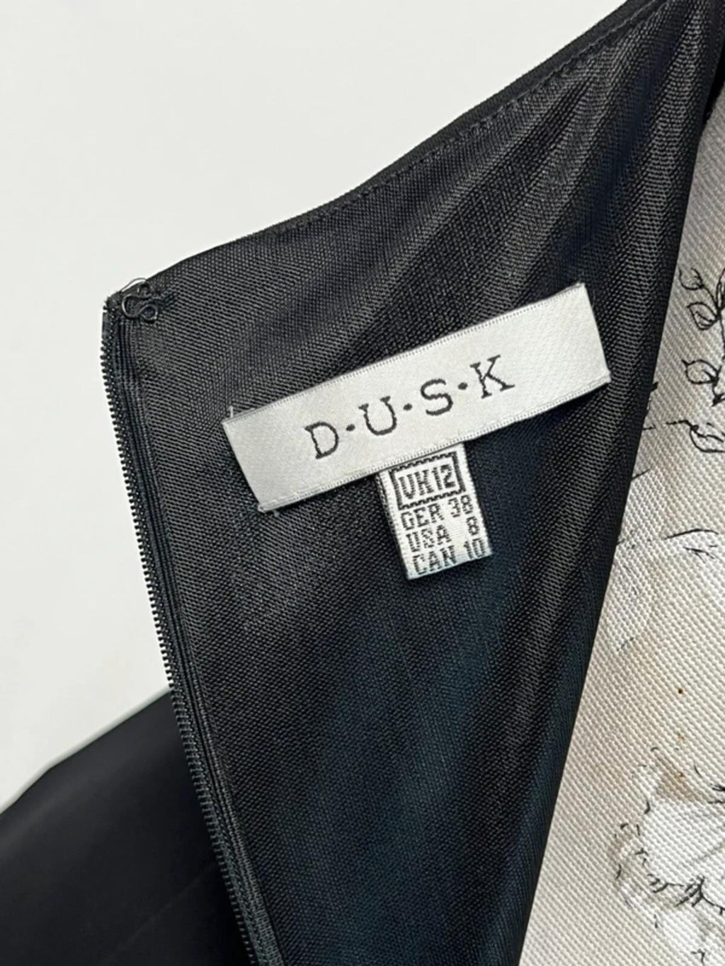 DUSK | Size 12 | Long black dress with silver buckle