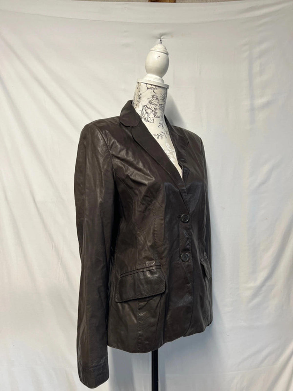 Hugo Boss| Brown Leather Jacket | Size 14