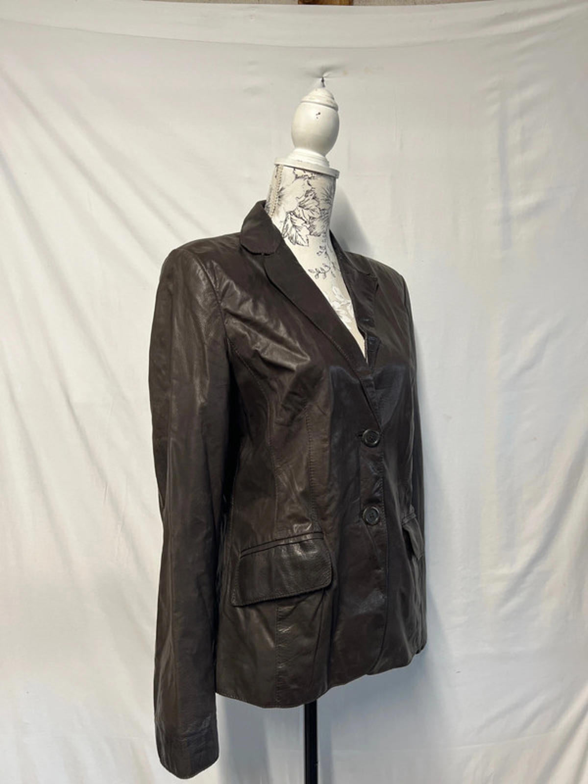 Hugo Boss| Brown Leather Jacket | Size 14