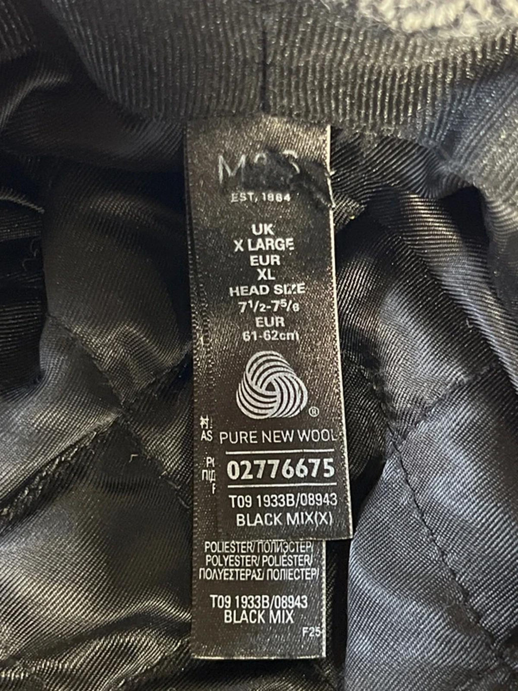 M&S | Pure New Wool | Baker Boy Hat