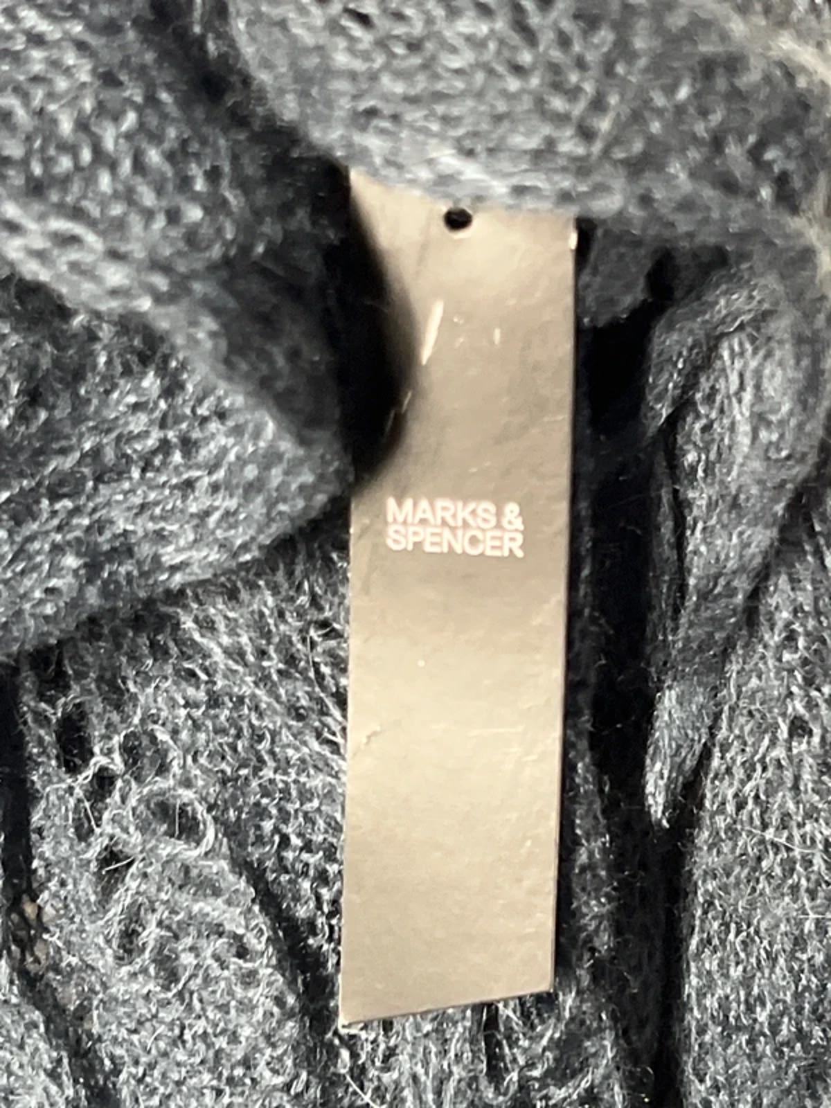 M&S | Ladies Navy Mohair-Style Scarf  | Acrylic