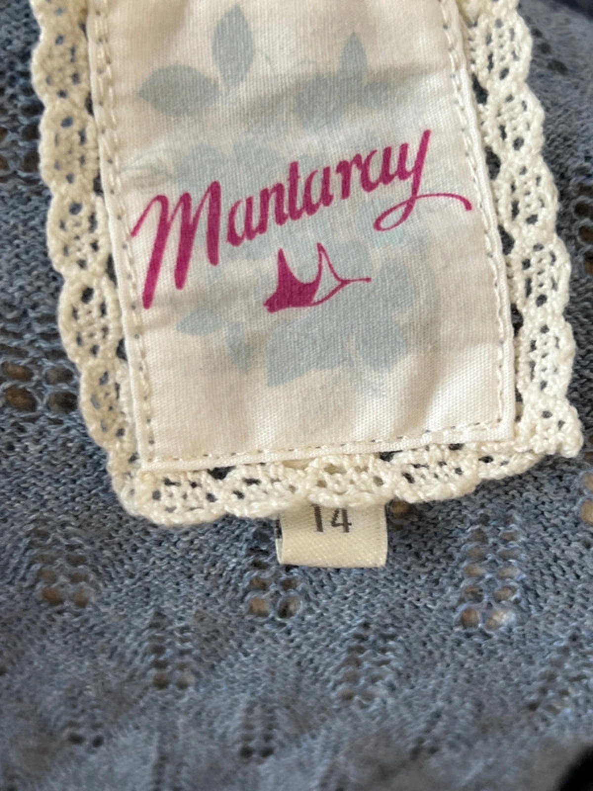 Mantaray | 14 | Blue Cardigan | 100% Cotton