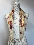 Vintage Tie Rack | Cream Floral Silk Scarf