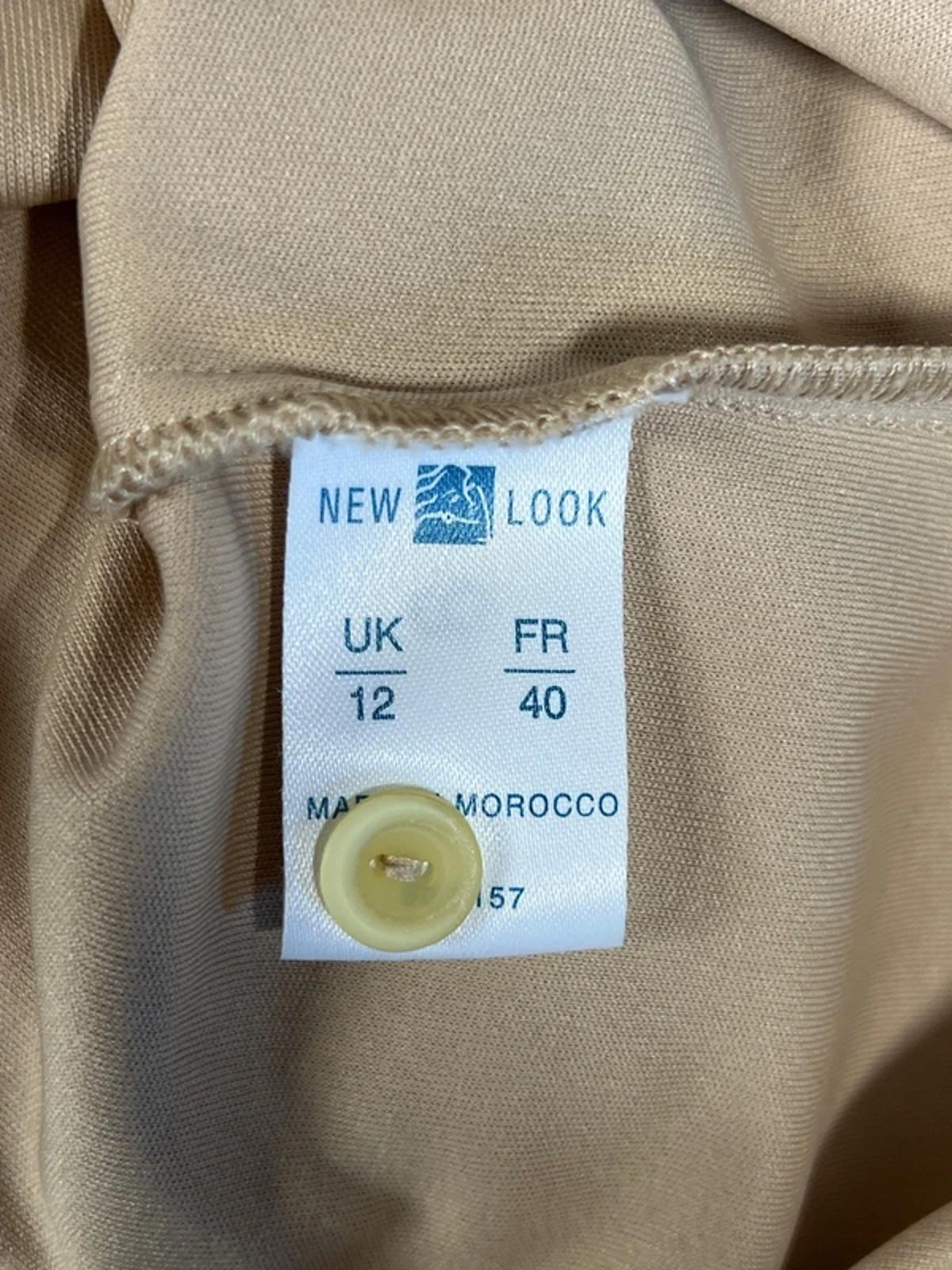 Vintage New Look | 12 | Sand | Polyester Blouse