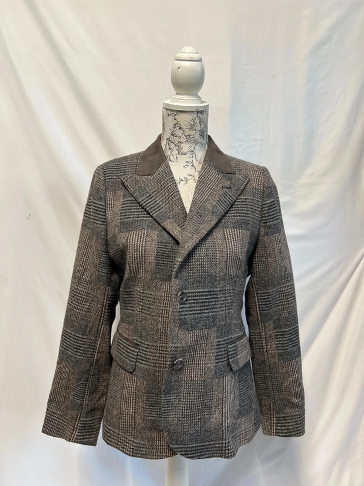 100% Pure New Wool Grey Blazer | Size 16 | Fully Lined