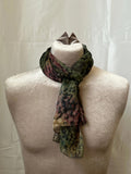 Leopard Print Khaki Scarf