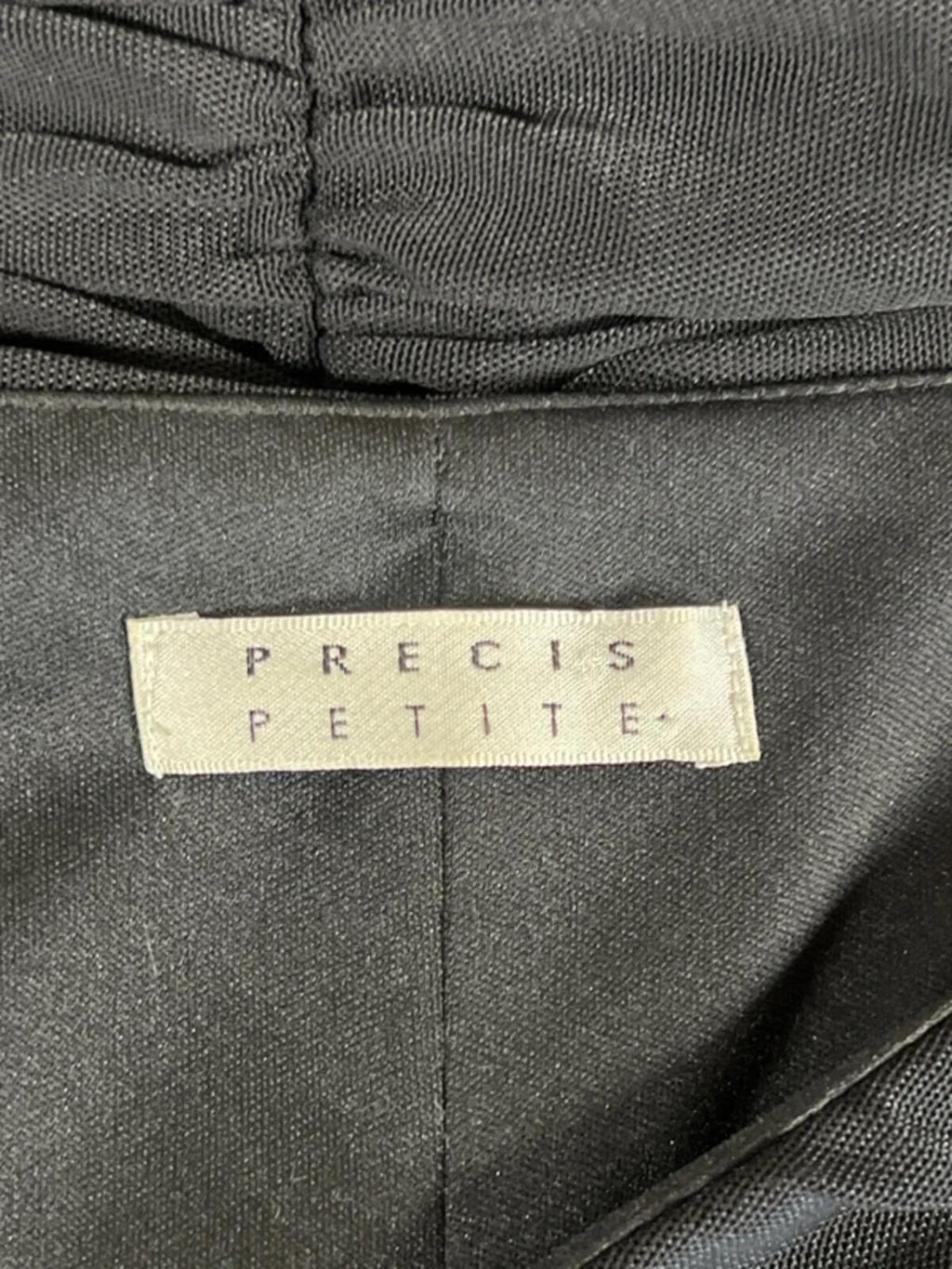 Precis Petite | 14 | Stylish Black ruffled vest top with detailed embroidery