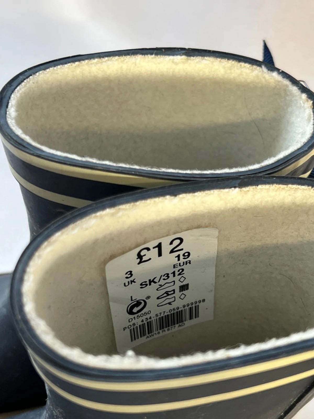 Next | Navy baby wellies | Size 3 | New No Tags