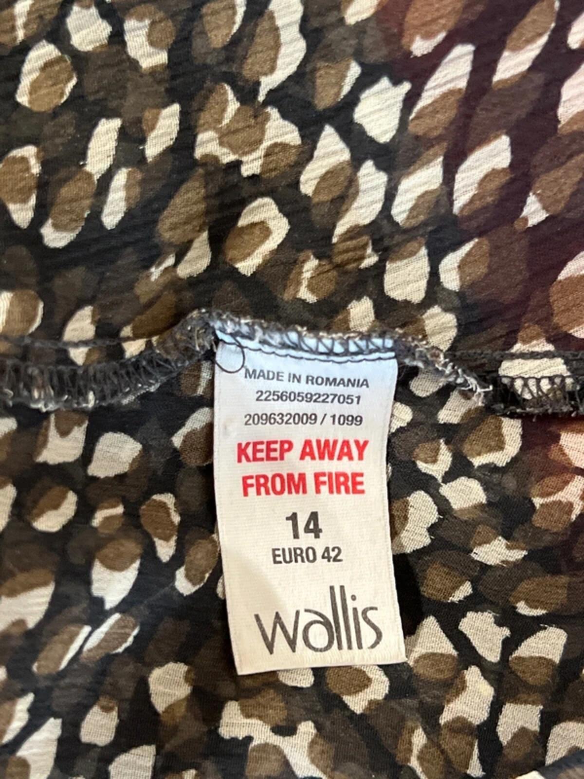 Wallis | 14 | Black/Brown Abstract Shirt